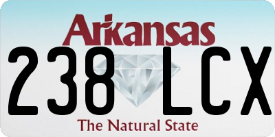 AR license plate 238LCX