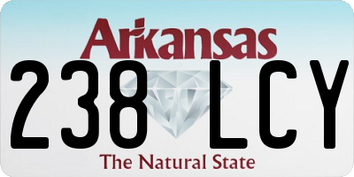 AR license plate 238LCY