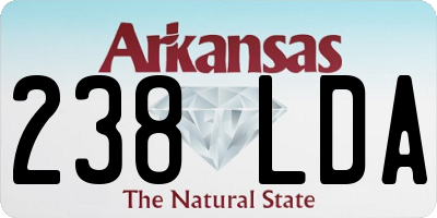 AR license plate 238LDA