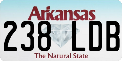 AR license plate 238LDB