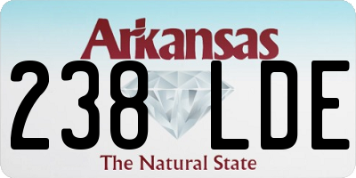 AR license plate 238LDE