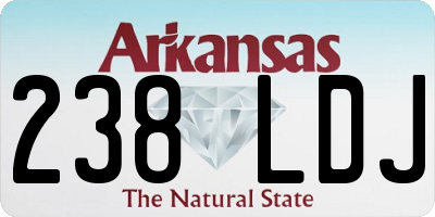 AR license plate 238LDJ