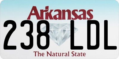 AR license plate 238LDL