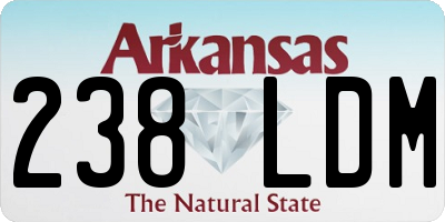 AR license plate 238LDM