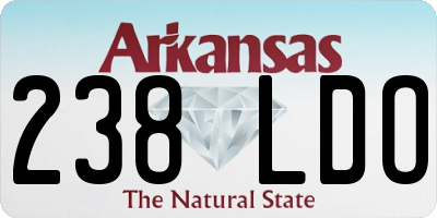 AR license plate 238LDO