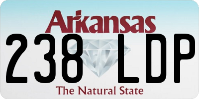 AR license plate 238LDP
