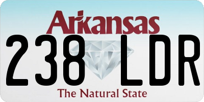 AR license plate 238LDR
