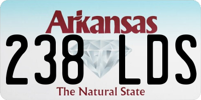 AR license plate 238LDS