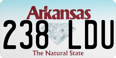 AR license plate 238LDU