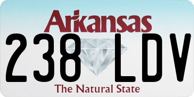 AR license plate 238LDV