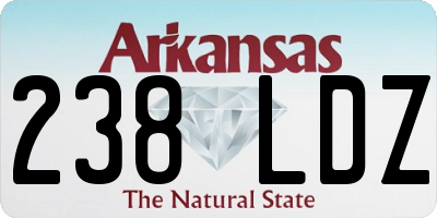 AR license plate 238LDZ