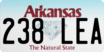 AR license plate 238LEA