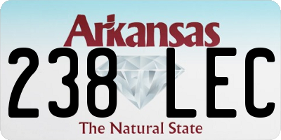 AR license plate 238LEC