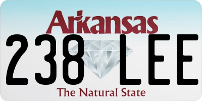AR license plate 238LEE
