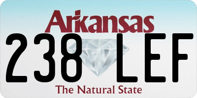 AR license plate 238LEF