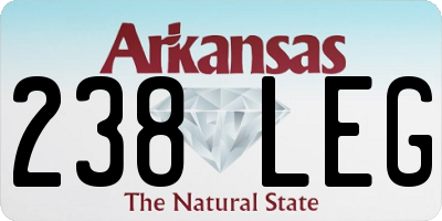 AR license plate 238LEG