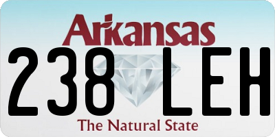 AR license plate 238LEH