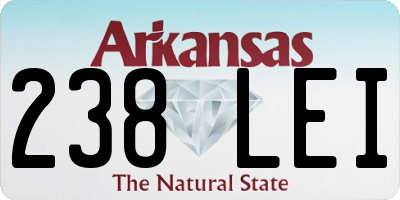 AR license plate 238LEI
