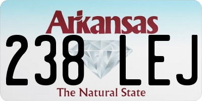 AR license plate 238LEJ