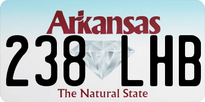 AR license plate 238LHB