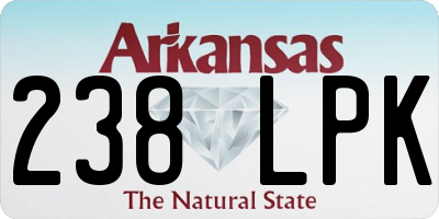 AR license plate 238LPK
