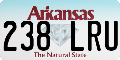 AR license plate 238LRU