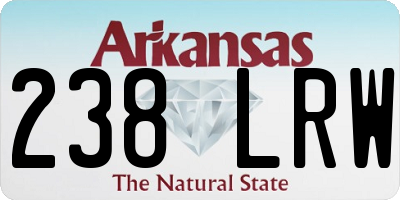 AR license plate 238LRW