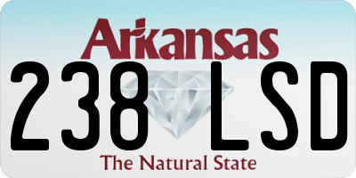 AR license plate 238LSD