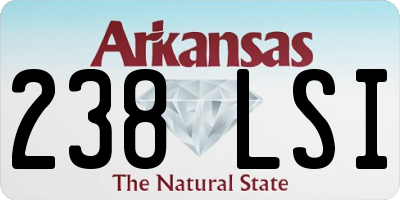AR license plate 238LSI
