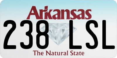 AR license plate 238LSL