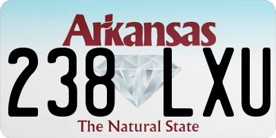 AR license plate 238LXU