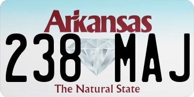 AR license plate 238MAJ