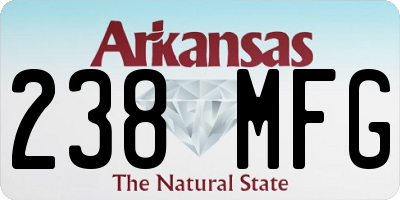 AR license plate 238MFG