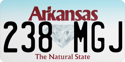 AR license plate 238MGJ