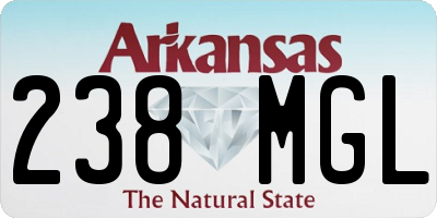 AR license plate 238MGL