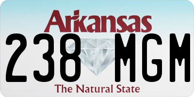 AR license plate 238MGM