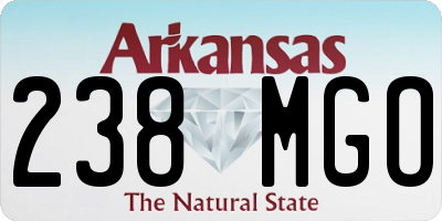 AR license plate 238MGO