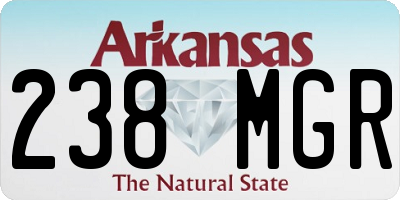 AR license plate 238MGR