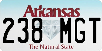 AR license plate 238MGT
