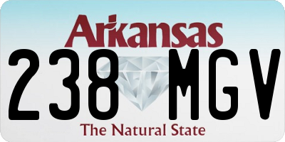 AR license plate 238MGV