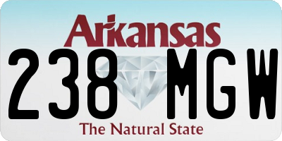 AR license plate 238MGW