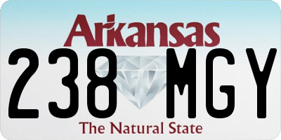 AR license plate 238MGY