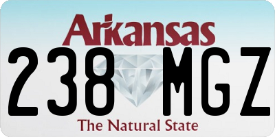 AR license plate 238MGZ