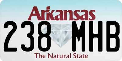 AR license plate 238MHB