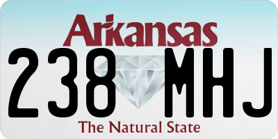AR license plate 238MHJ