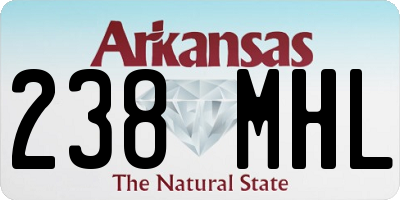 AR license plate 238MHL