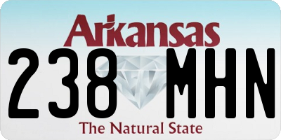AR license plate 238MHN