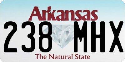 AR license plate 238MHX