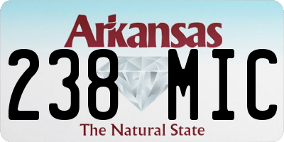 AR license plate 238MIC