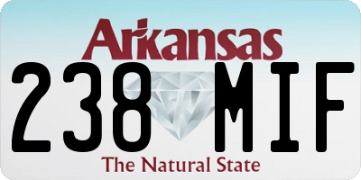 AR license plate 238MIF